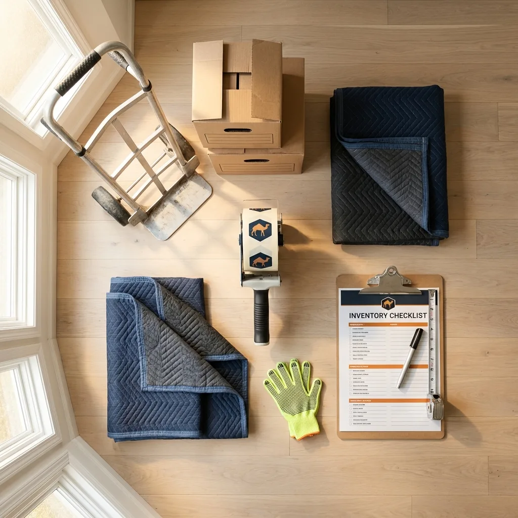 Professional moving supplies and packing materials layout for Quebradillas residential relocations